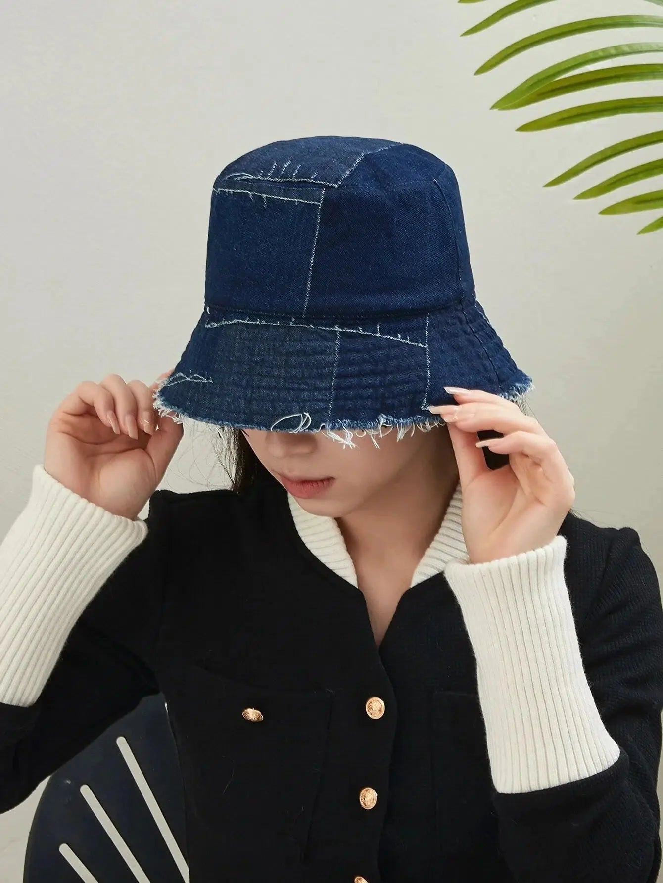 Orivette – Spliced reversible – Bucket hat-15137968062848-Santi Vento Atelier
