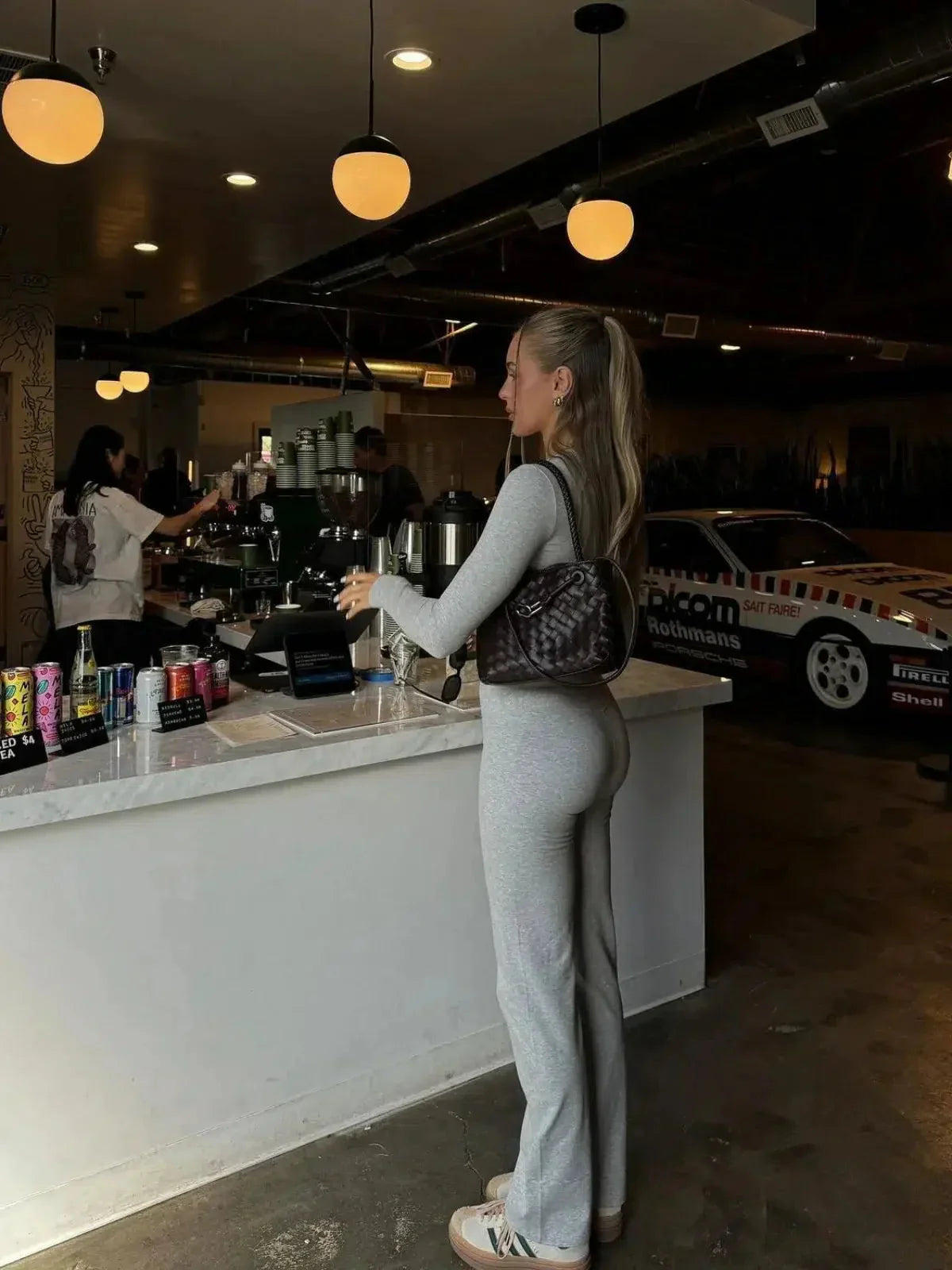 Ovidia – Slim-fit top & high-waist flare pants – Two-piece set-15141242241408-Santi Vento Atelier