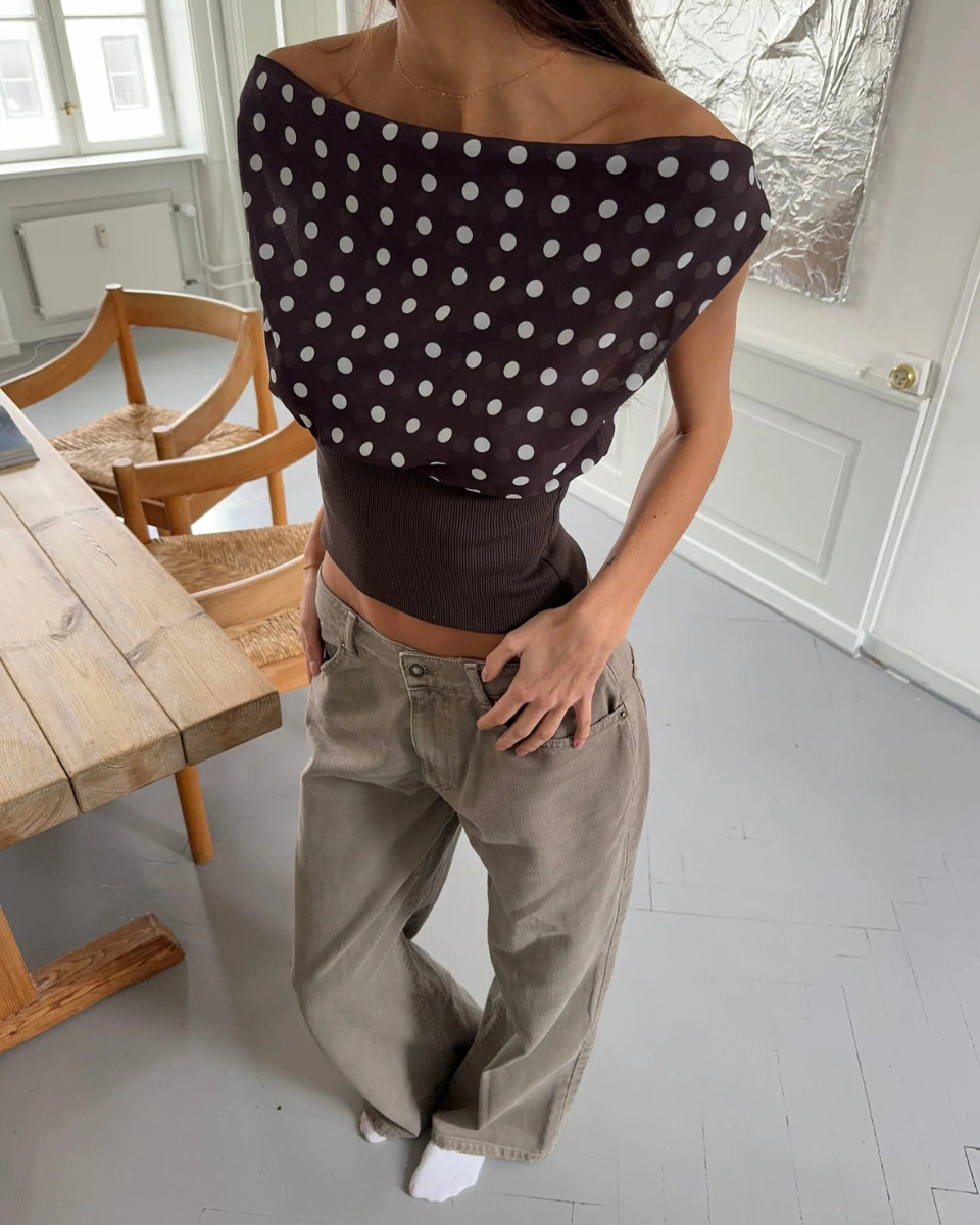 Rivolina – One-shoulder cut – Crop top-15139035316608-Santi Vento Atelier