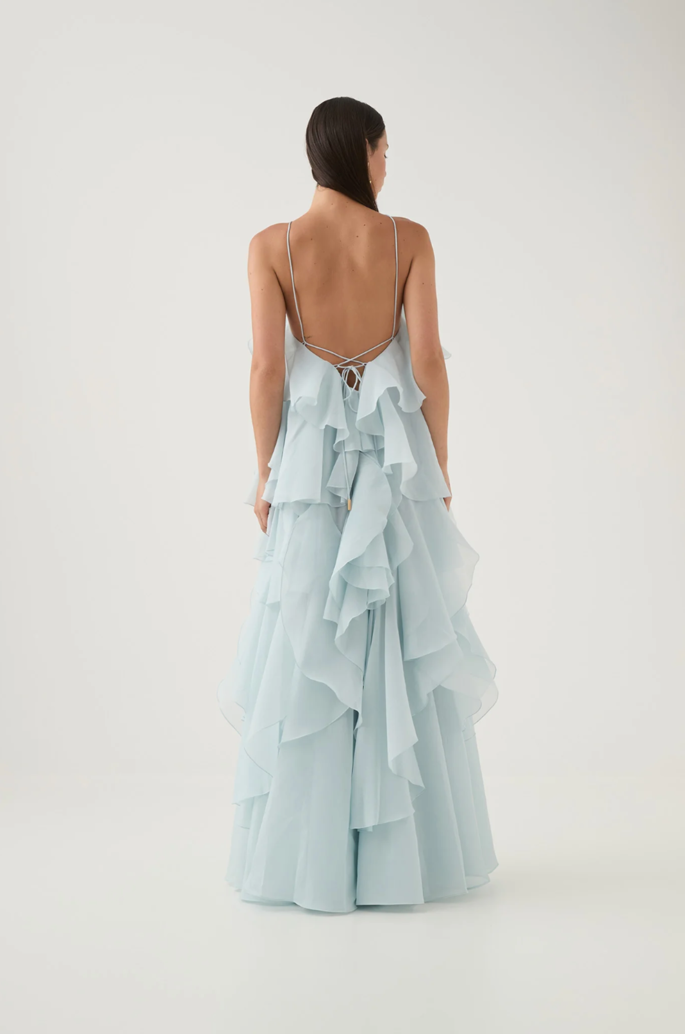 Rosanisse – Cascading ruffle – Strapless maxi gown-15164534817152-Santi Vento Atelier