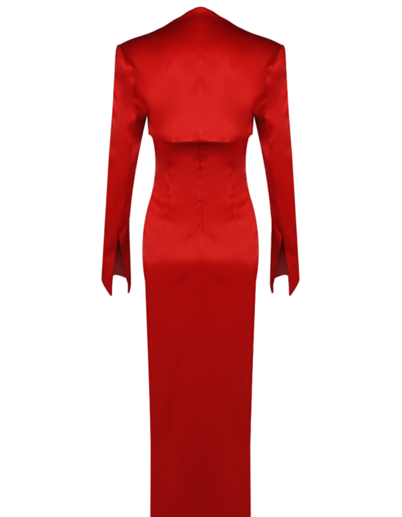 Rosavina – Sculpted rose detail – Satin evening gown-15155706790272-Santi Vento Atelier