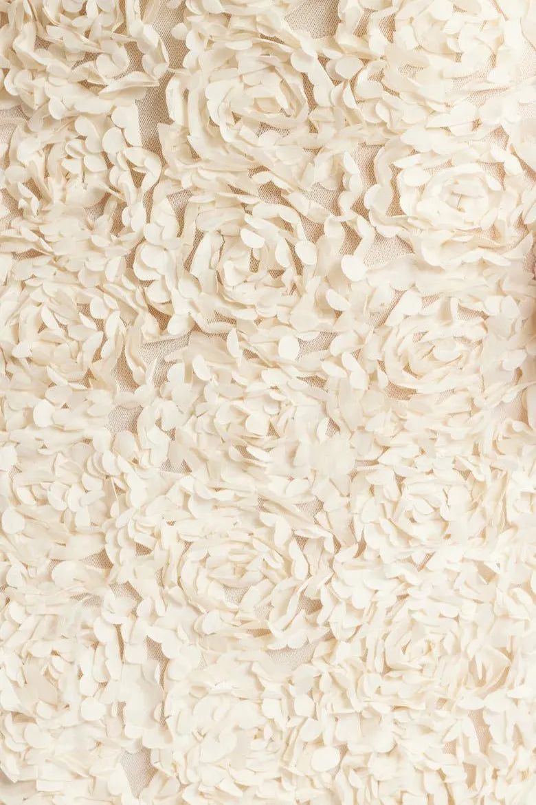 Rosavine – Textured floral – Deep plunge gown-15151287632256-Santi Vento Atelier