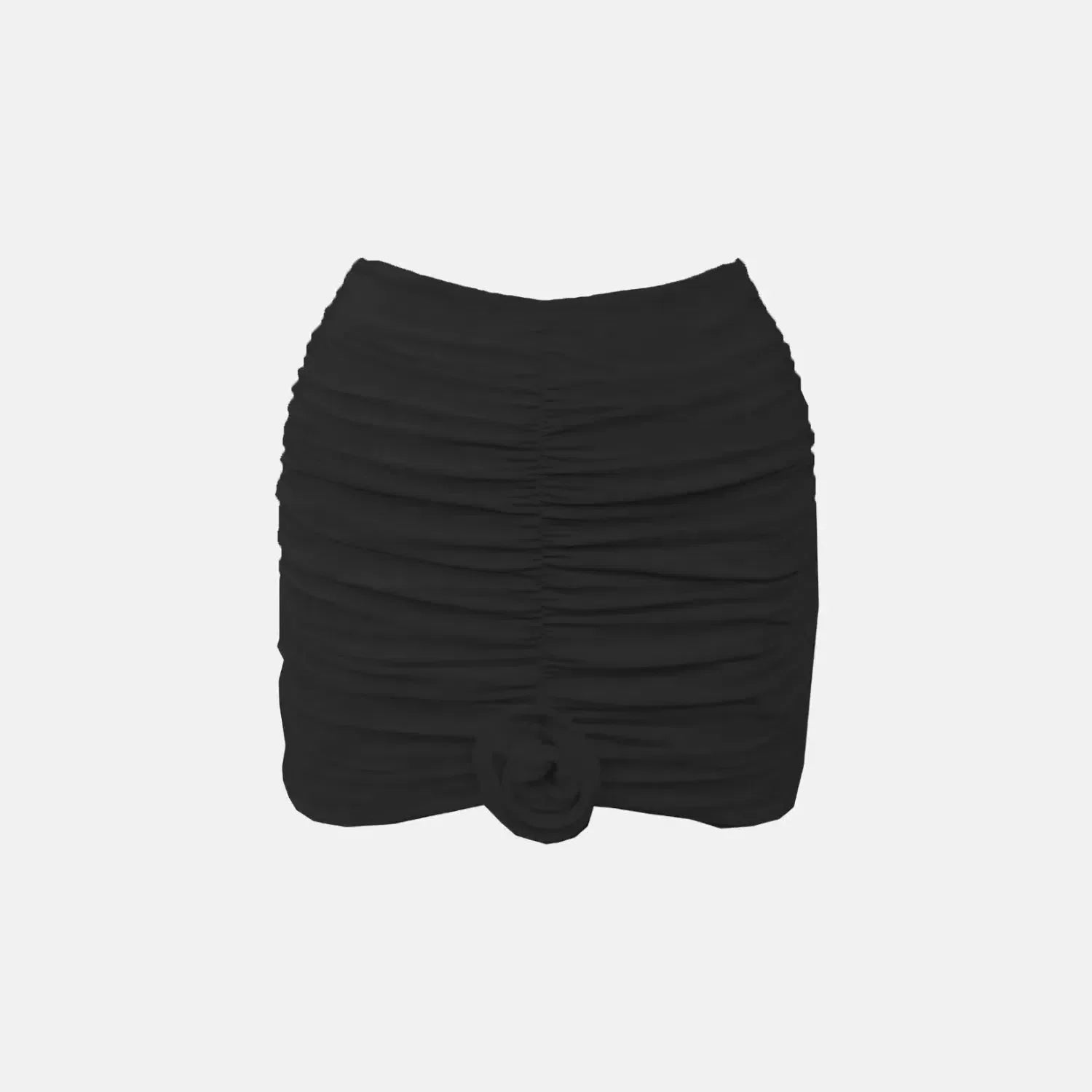 Satie Élégance Set – White – Floral gathered skirt-15138008367488-Santi Vento Atelier