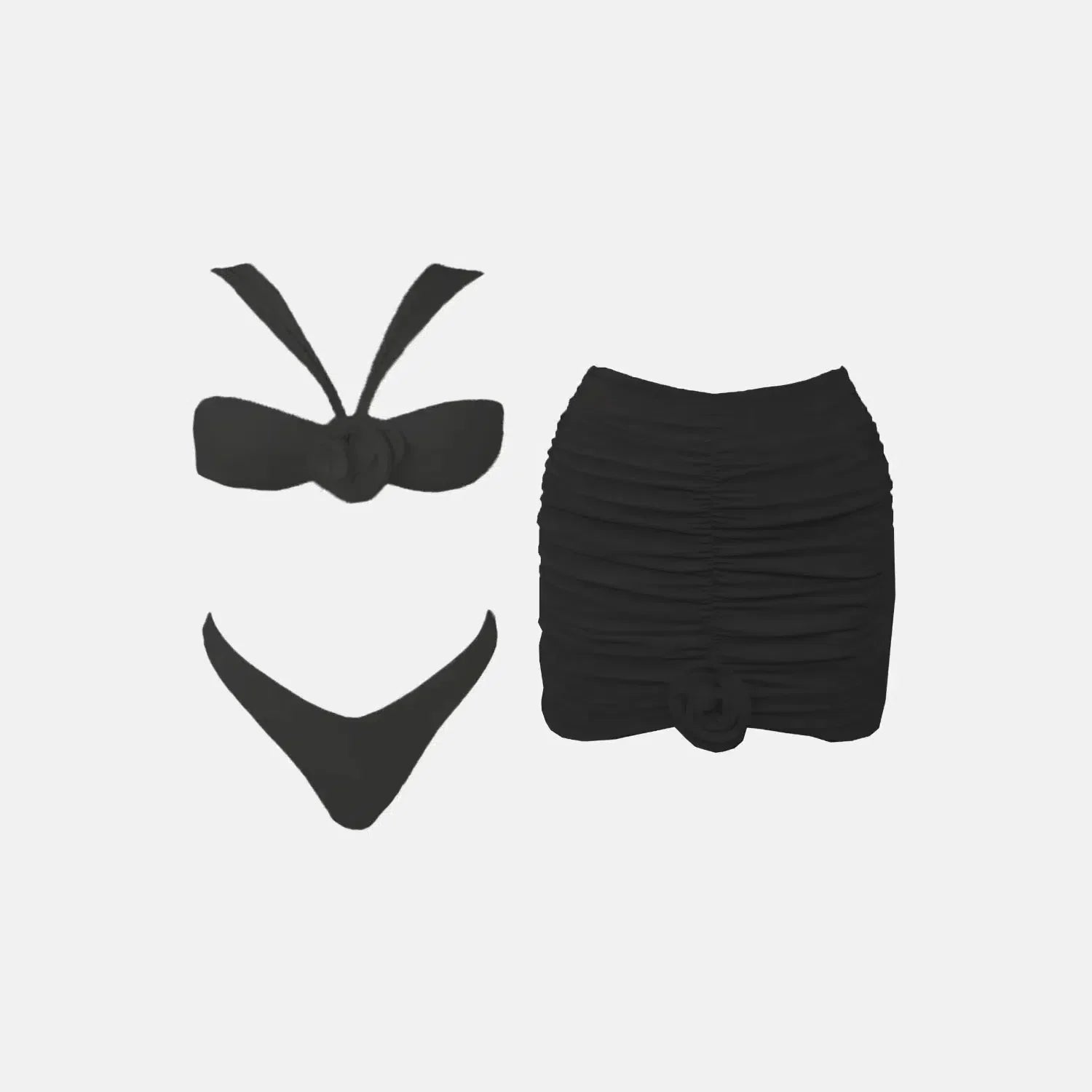 Satie Élégance Set – White – Floral gathered skirt-15138008367488-Santi Vento Atelier