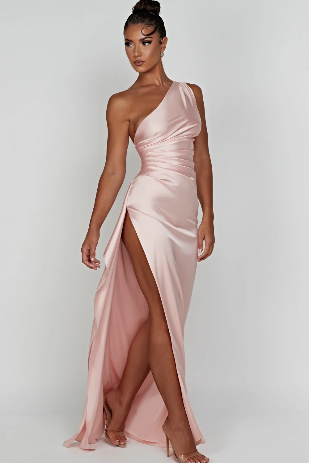 Scarlette – Satin drape – One shoulder evening gown-15150994489728-Santi Vento Atelier