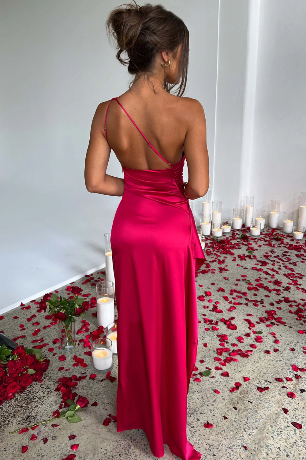 Scarlette – Satin drape – One shoulder evening gown-15150994489728-Santi Vento Atelier