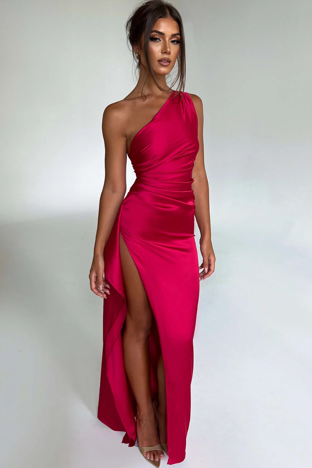 Scarlette – Satin drape – One shoulder evening gown-15150994489728-Santi Vento Atelier