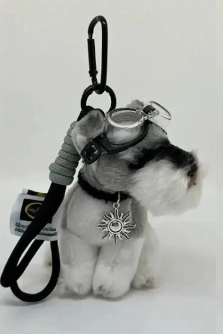 Schnauzer Aviator – Playful design – Bag charm-15137985790336-Santi Vento Atelier