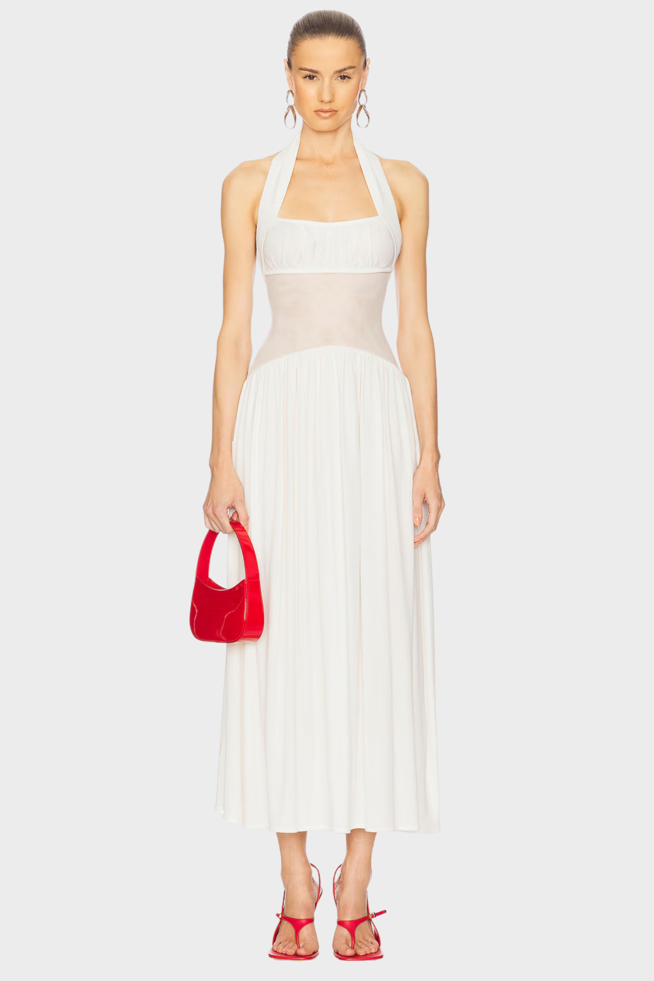 Serelisse – Sheer waist detail – Halterneck dress-15156712931712-Santi Vento Atelier