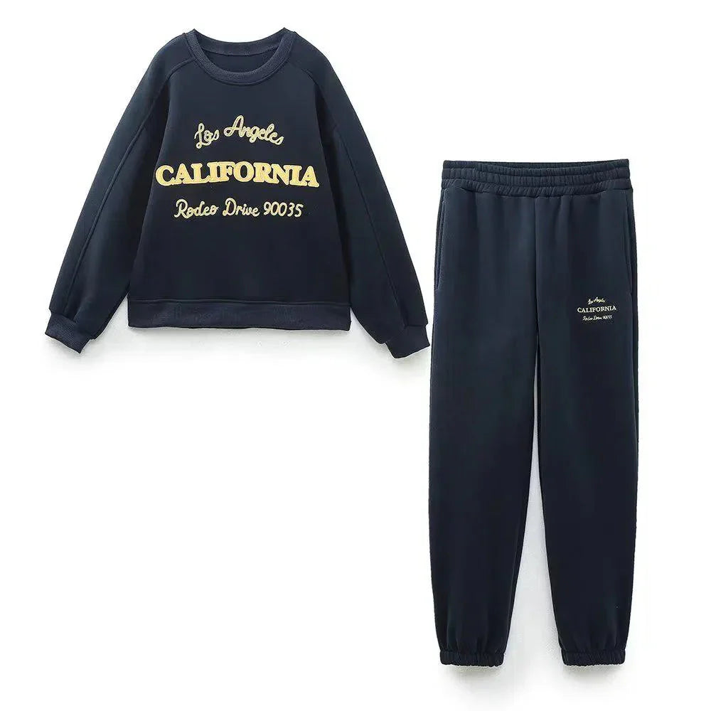 Sierra – Crew neck sweatshirt & jogger-style pants – California lounge set-15141242438016-Santi Vento Atelier