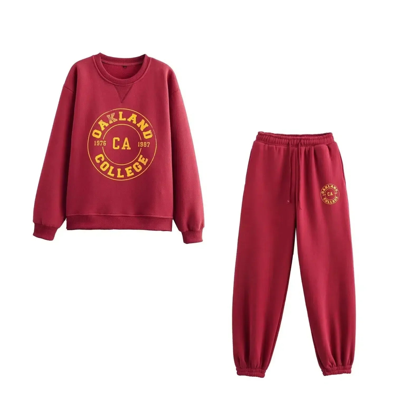 Solange – Crew neck sweatshirt & jogger-style pants – Oakland crew set-15141242372480-Santi Vento Atelier