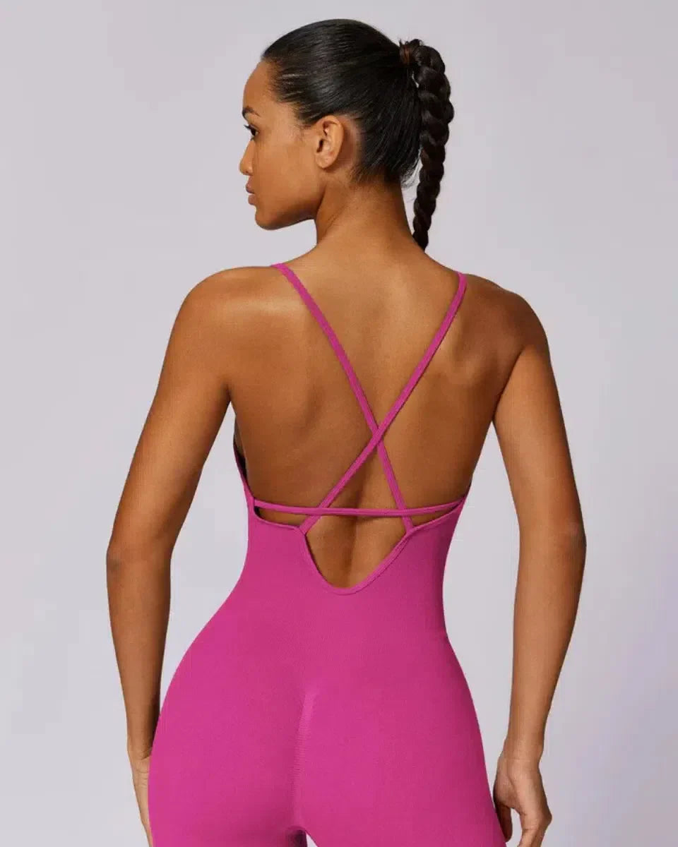 Solara – V-neckline – Modern active jumpsuit-15137996865920-Santi Vento Atelier