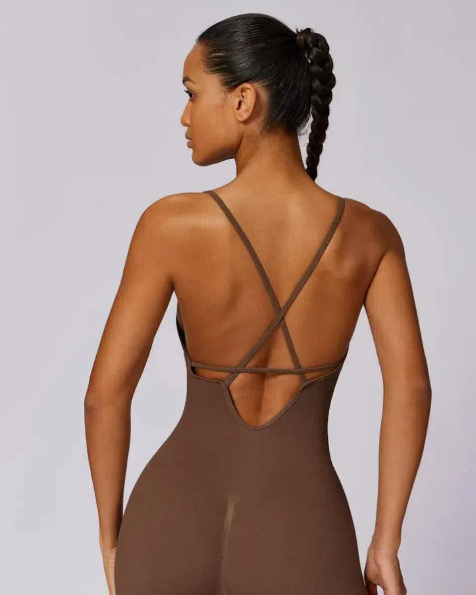 Solara – V-neckline – Modern active jumpsuit-15137996865920-Santi Vento Atelier