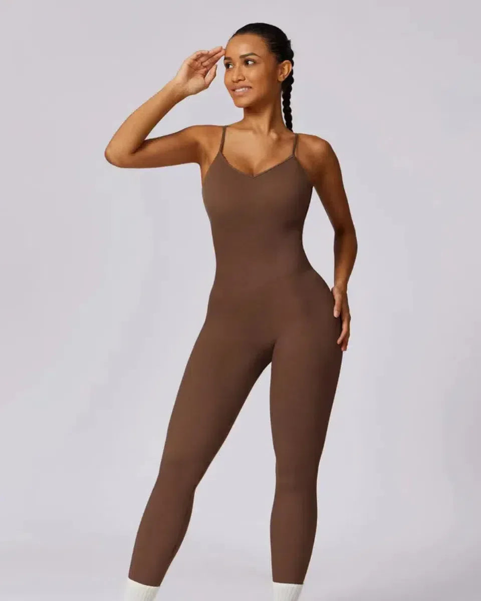 Solara – V-neckline – Modern active jumpsuit-15137996865920-Santi Vento Atelier