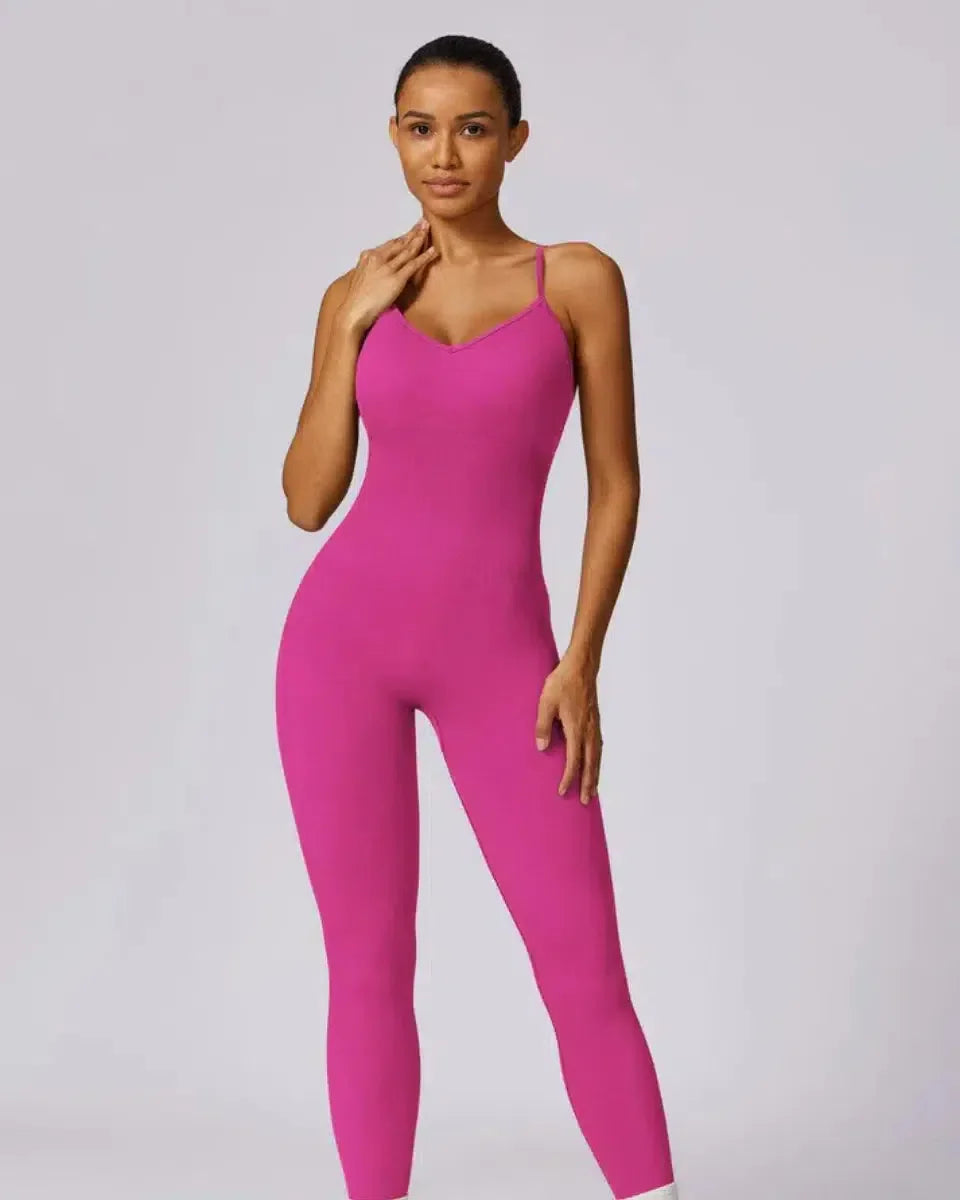 Solara – V-neckline – Modern active jumpsuit-15137996865920-Santi Vento Atelier