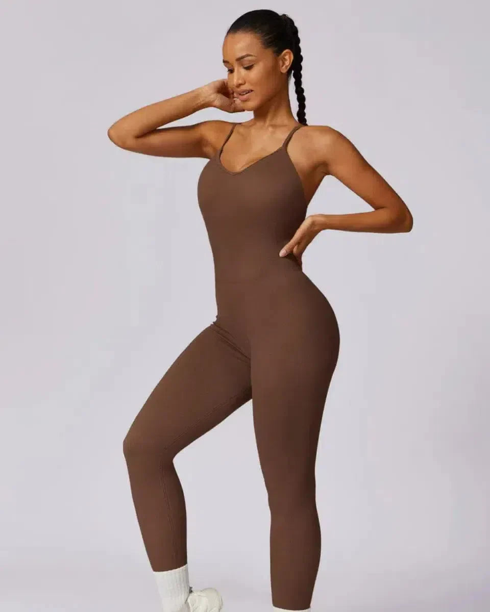 Solara – V-neckline – Modern active jumpsuit-15137996865920-Santi Vento Atelier