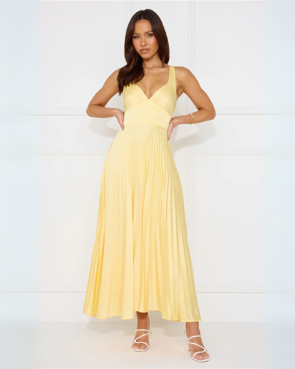 Soléna – Pleated design – Midi dress-15139038790016-Santi Vento Atelier