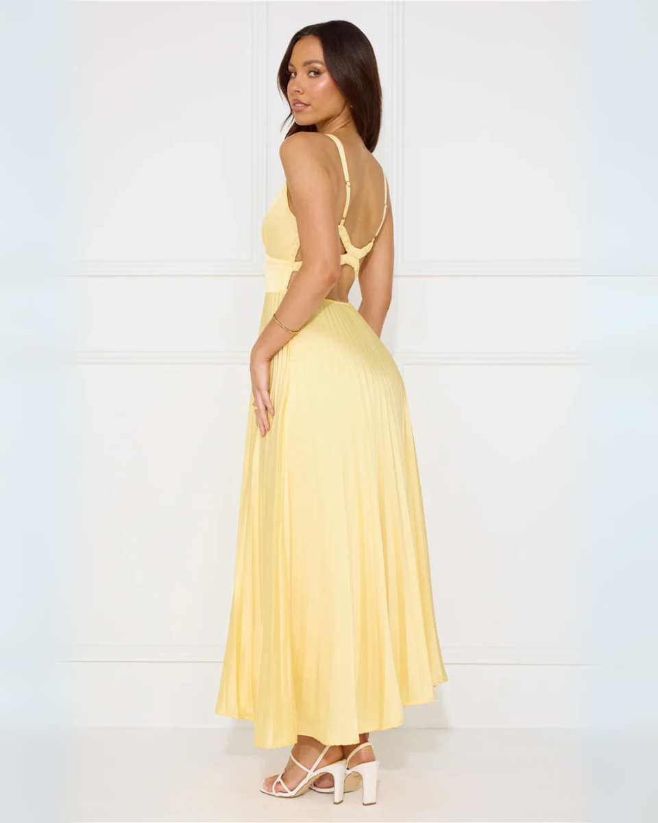 Soléna – Pleated design – Midi dress-15139038790016-Santi Vento Atelier