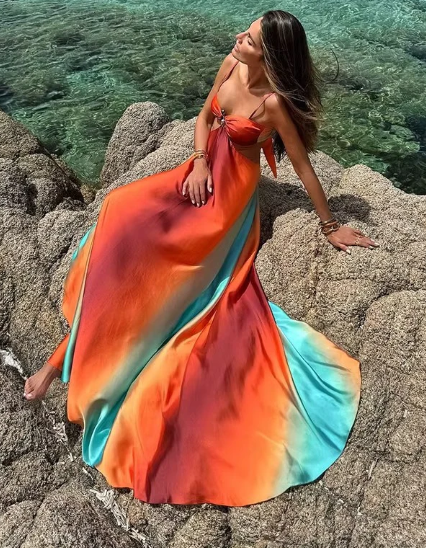 Solmarisse – Ombre cut-out – Maxi beach dress-15151283798400-Santi Vento Atelier