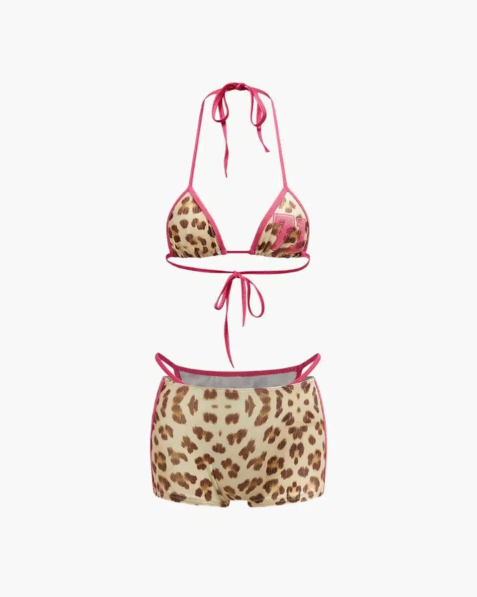 Soluna – Leopard print – Triangle bikini set-15138009186688-Santi Vento Atelier