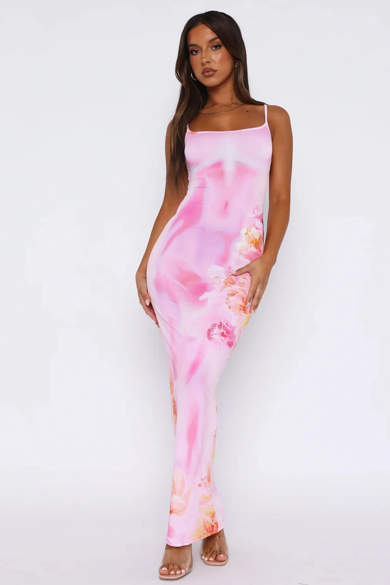 Solvéra – Fluid abstract gradient – Spaghetti strap maxi dress-15148418761088-Santi Vento Atelier
