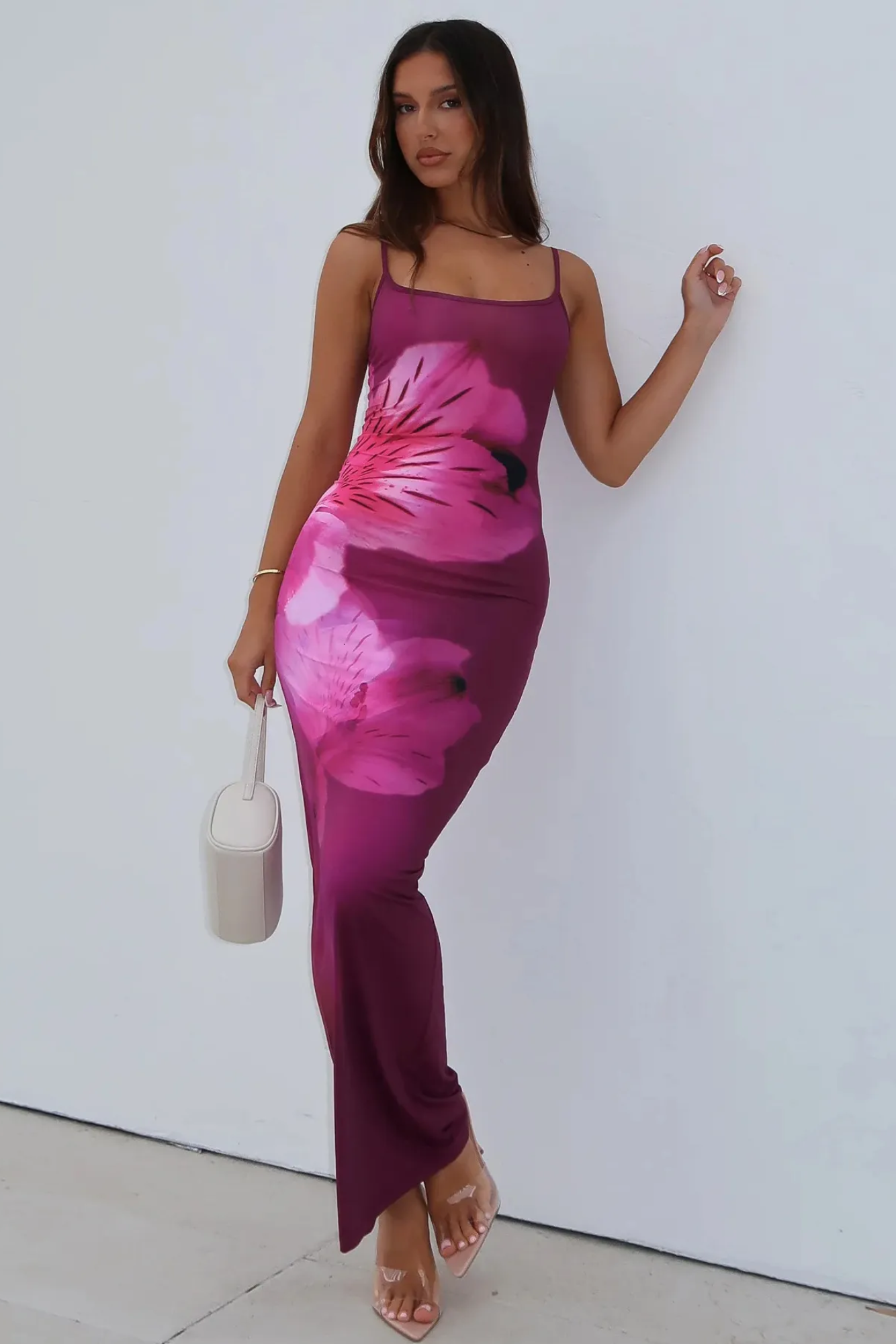 Solvéra – Fluid abstract gradient – Spaghetti strap maxi dress-15148418761088-Santi Vento Atelier