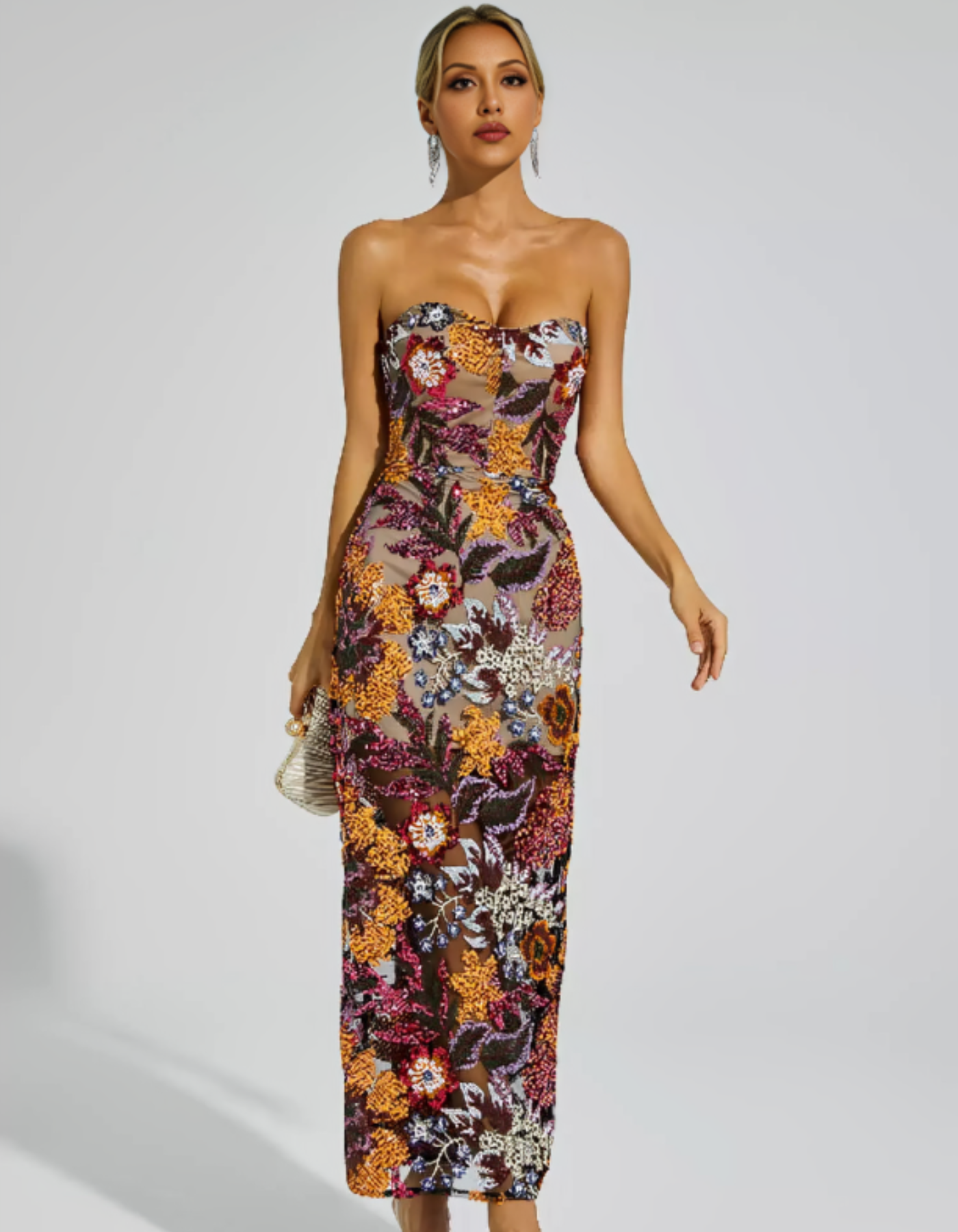 Soravella – Embroidered illusion – Strapless evening dress-15155707183488-Santi Vento Atelier
