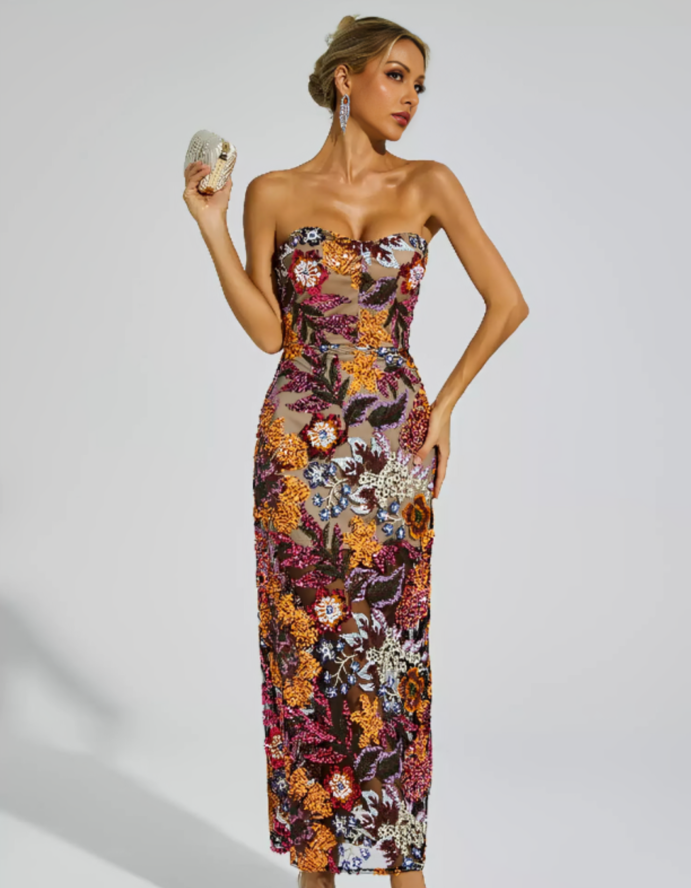 Soravella – Embroidered illusion – Strapless evening dress-15155707183488-Santi Vento Atelier