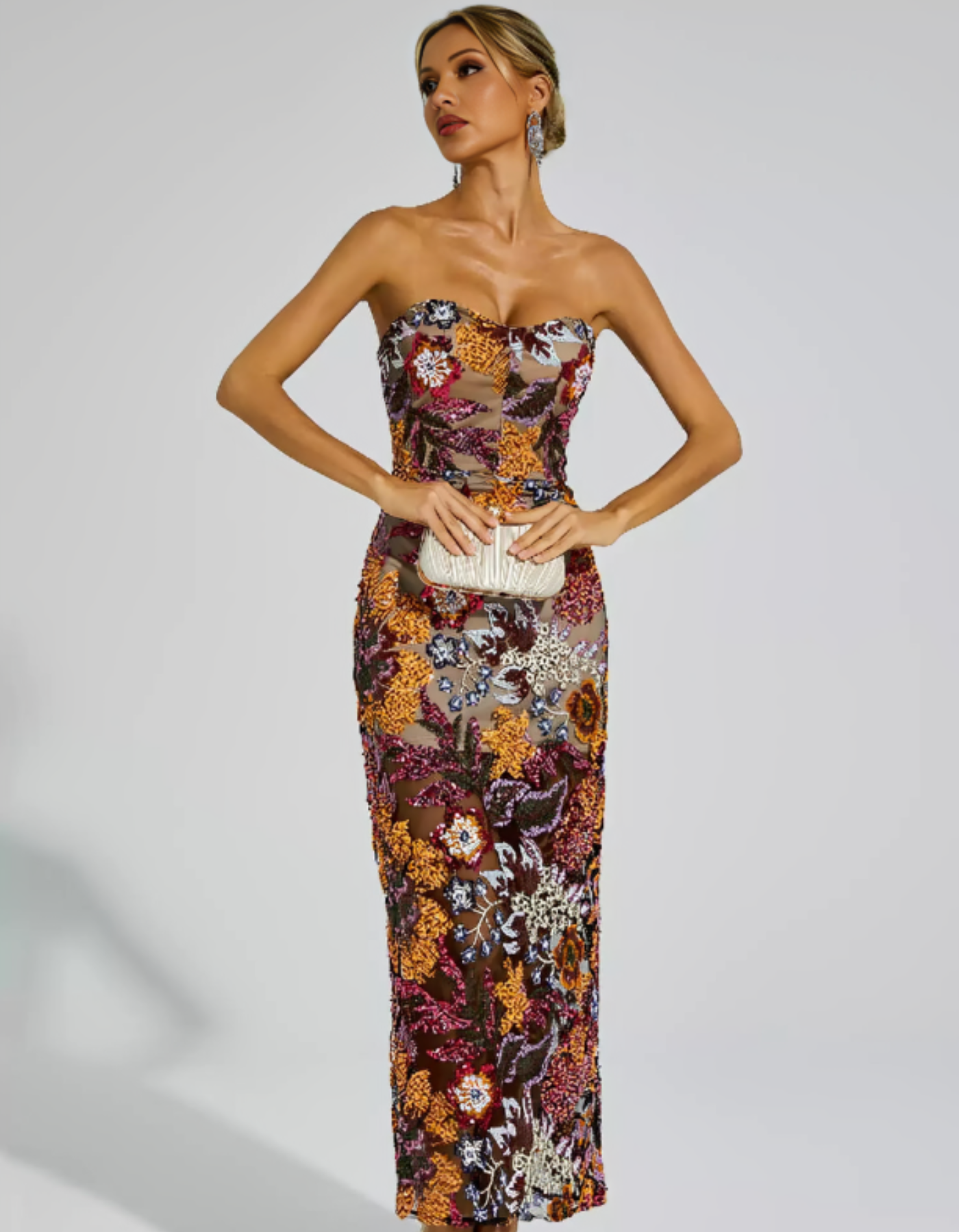 Soravella – Embroidered illusion – Strapless evening dress-15155707183488-Santi Vento Atelier