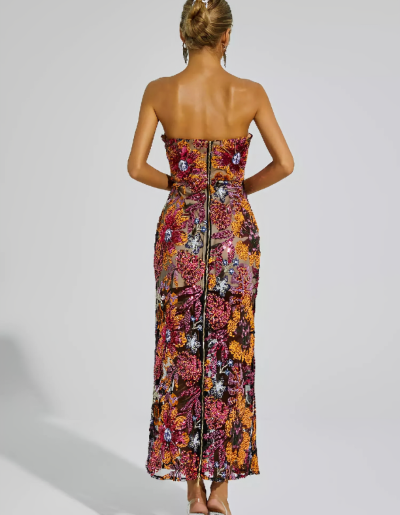 Soravella – Embroidered illusion – Strapless evening dress-15155707183488-Santi Vento Atelier