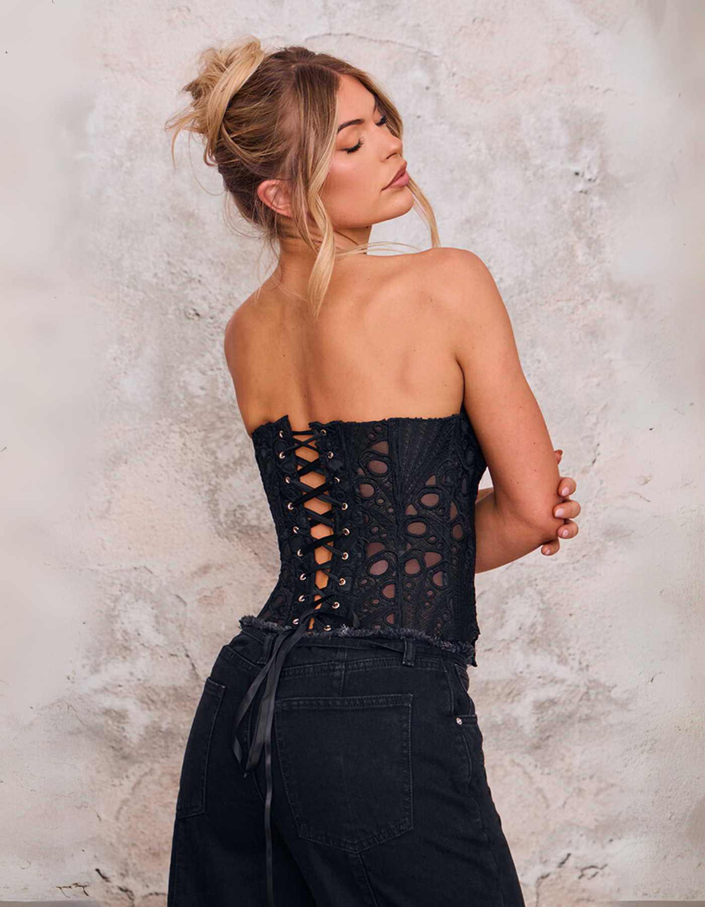 Sorellina – Embroidered cut-out lace – Corset top-15139892494720-Santi Vento Atelier