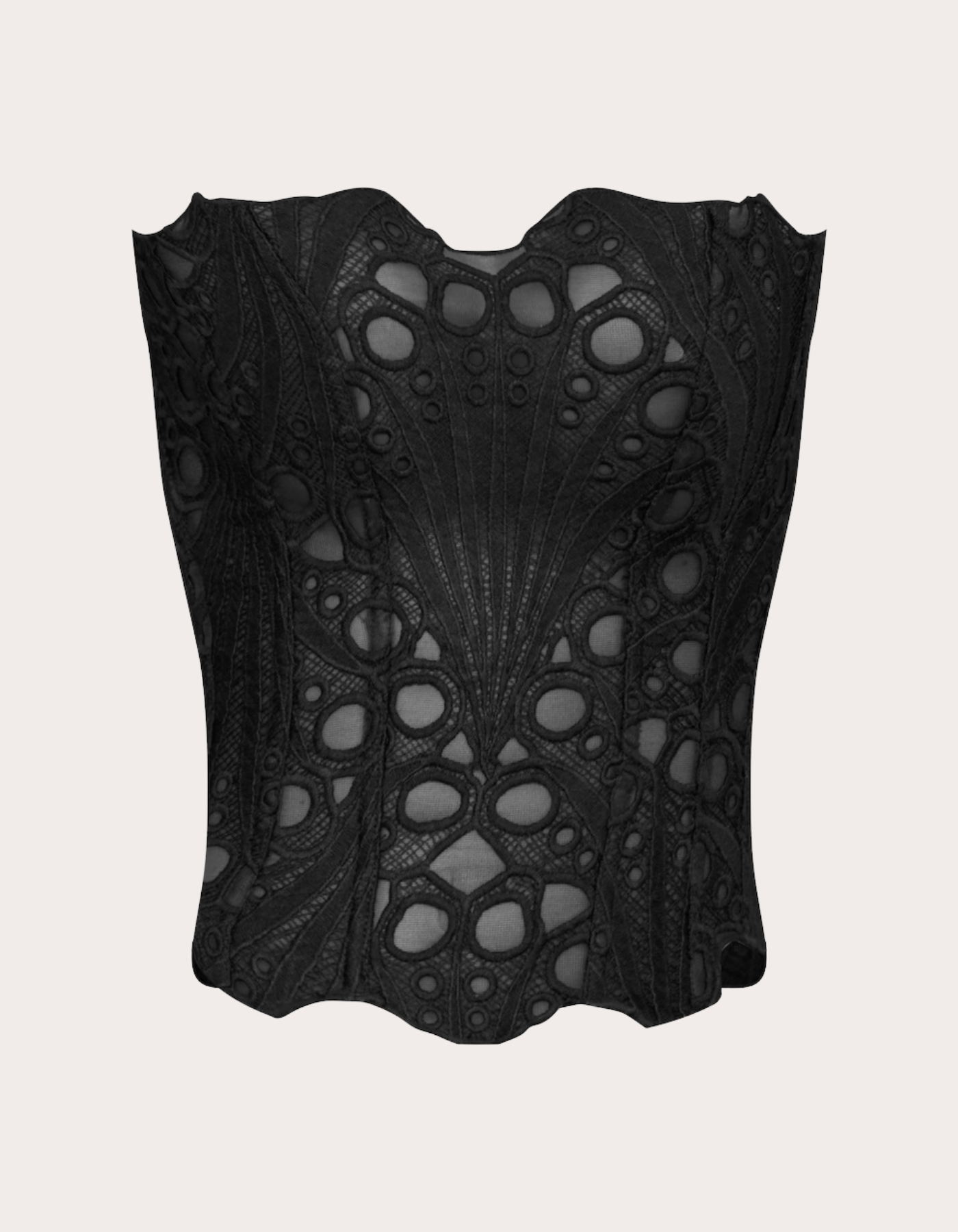 Sorellina – Embroidered cut-out lace – Corset top-15139892494720-Santi Vento Atelier