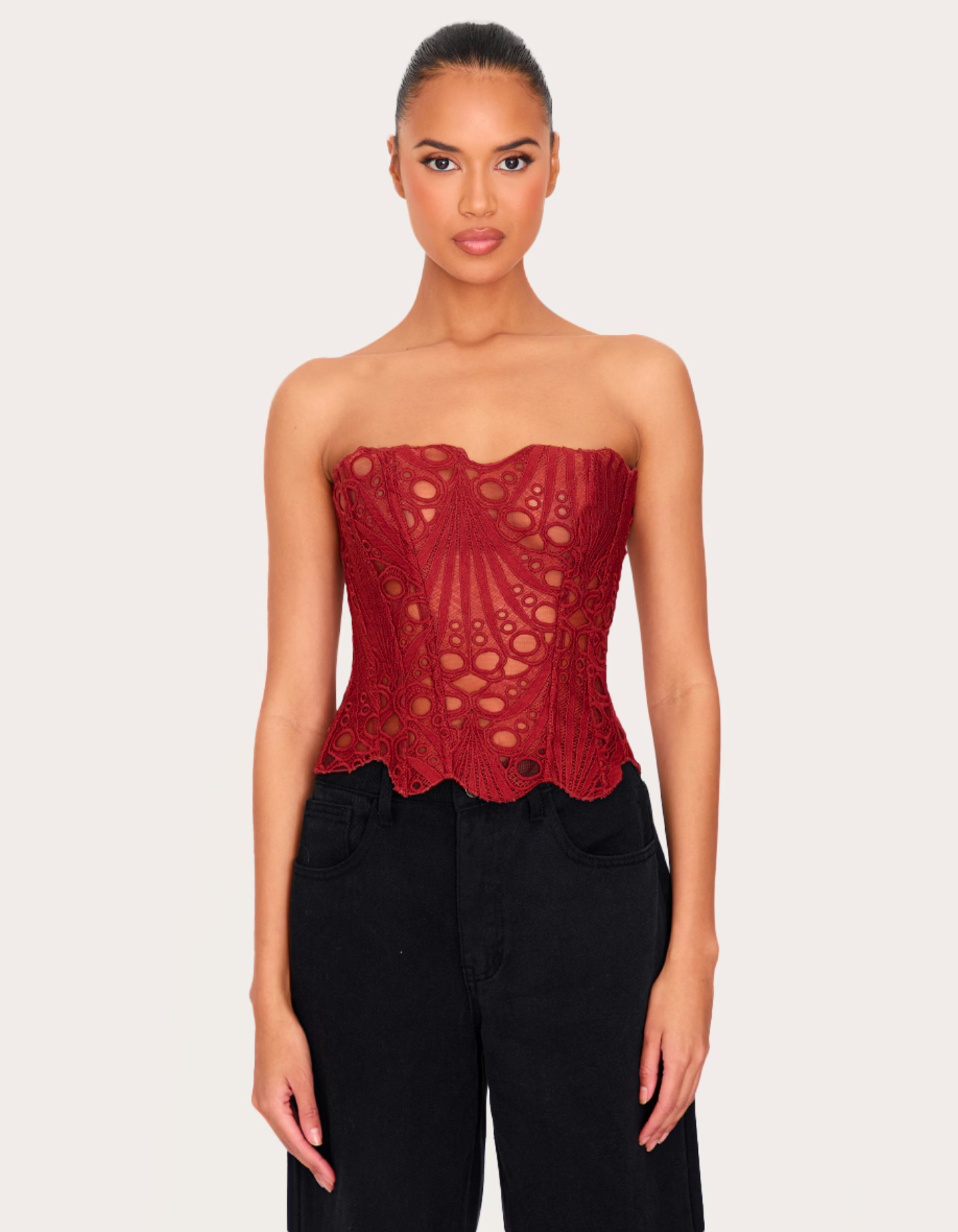 Sorellina – Embroidered cut-out lace – Corset top-15139892494720-Santi Vento Atelier