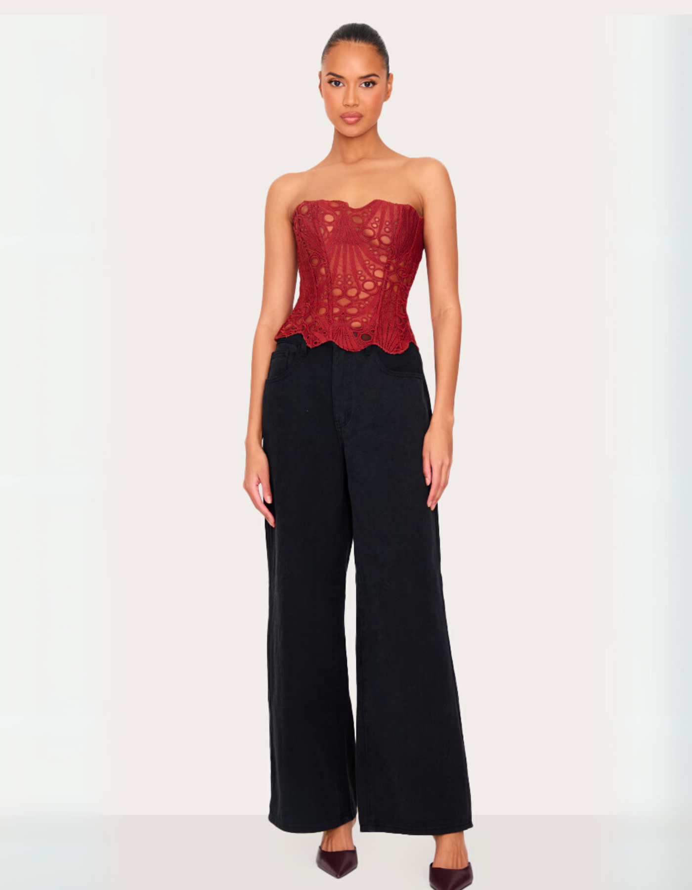 Sorellina – Embroidered cut-out lace – Corset top-15139892494720-Santi Vento Atelier