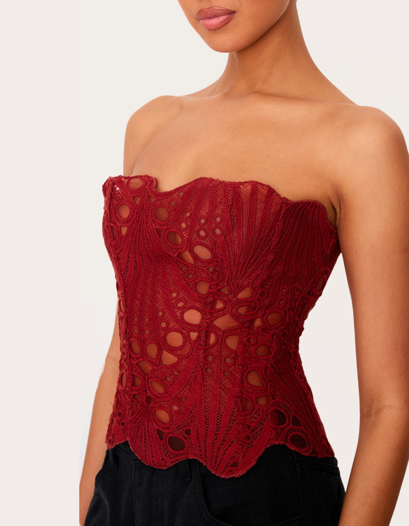 Sorellina – Embroidered cut-out lace – Corset top-15139892494720-Santi Vento Atelier