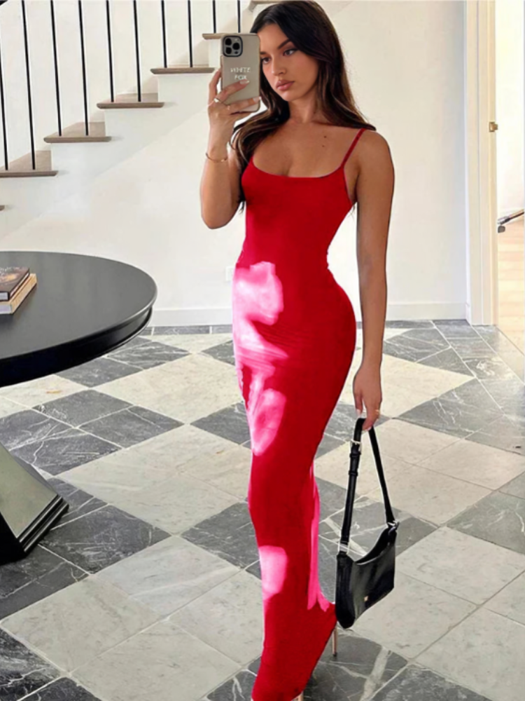 Suzanne – Abstract bloom – Bodycon maxi dress-15148418695552-Santi Vento Atelier