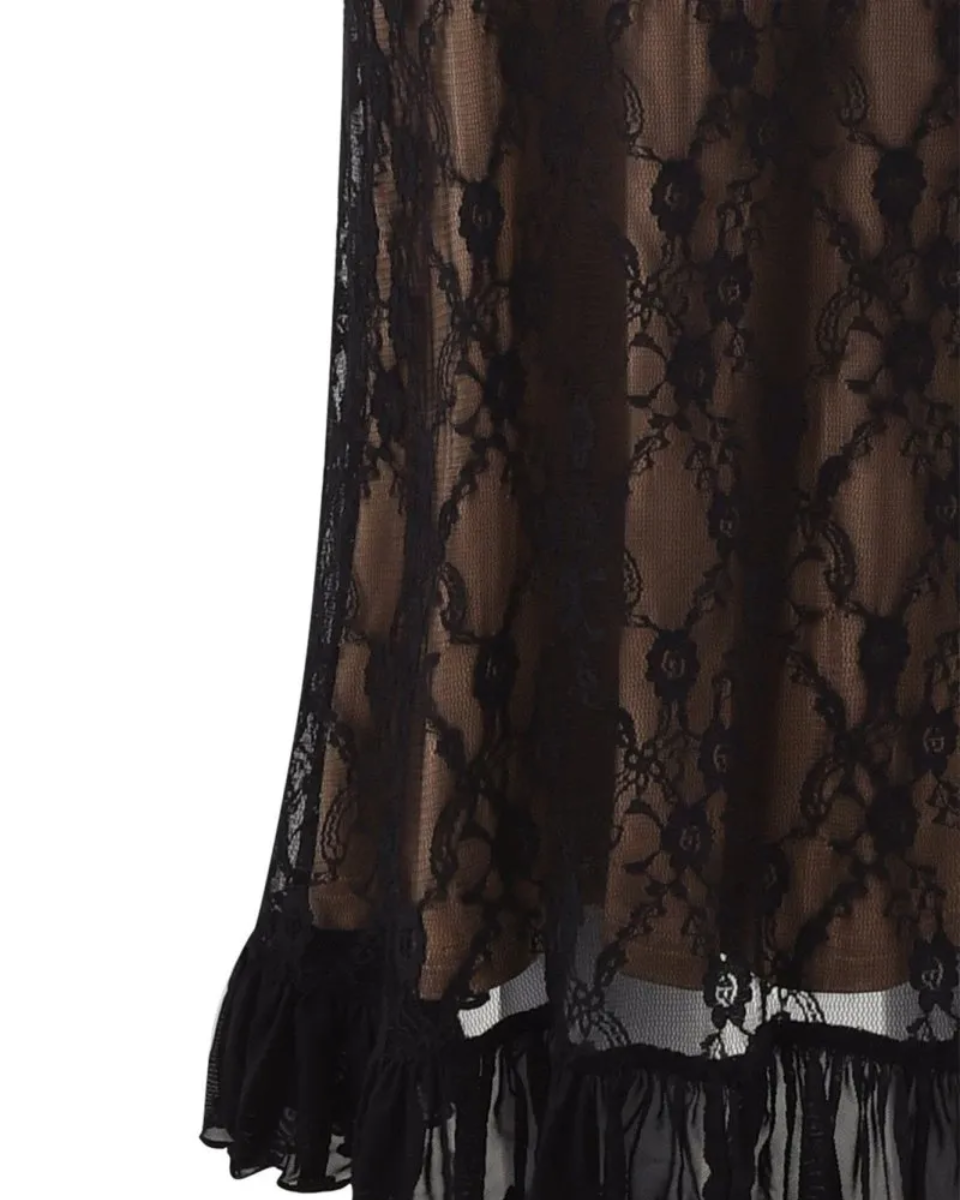 Sylphéa – Sweetheart neckline – Lace midi dress-15139771154816-Santi Vento Atelier