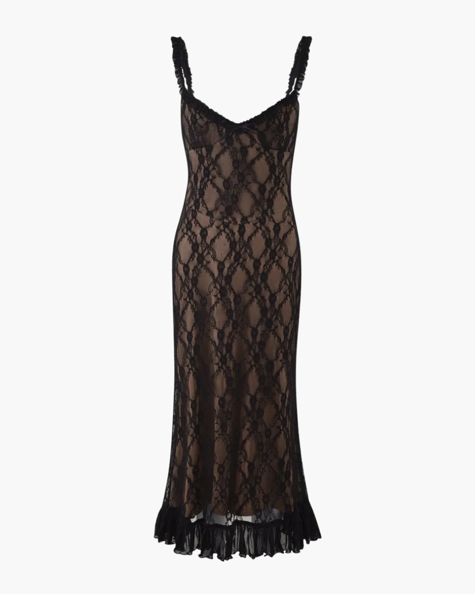 Sylphéa – Sweetheart neckline – Lace midi dress-15139771154816-Santi Vento Atelier