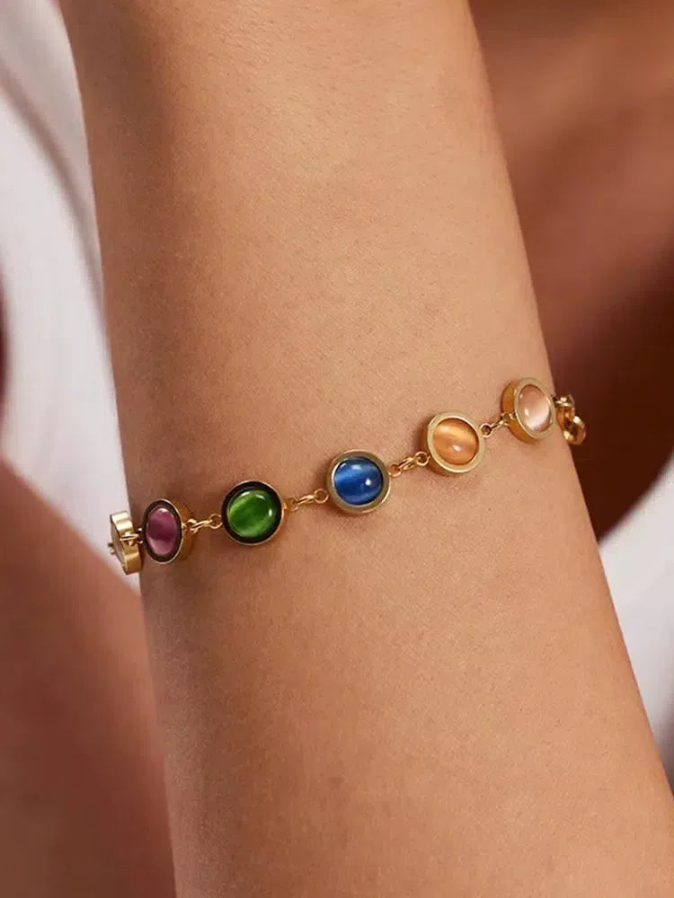 Tariel – Colorful stones – Stone-accent bracelet-15137990246784-Santi Vento Atelier