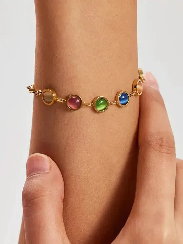 Tariel – Colorful stones – Stone-accent bracelet-15137990246784-Santi Vento Atelier