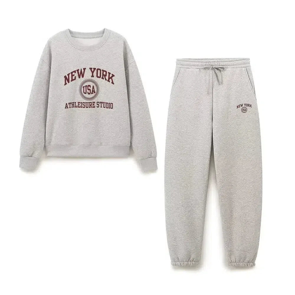 Thalassa – Crew neck sweatshirt & jogger-style pants – NYC lounge set-15141242306944-Santi Vento Atelier