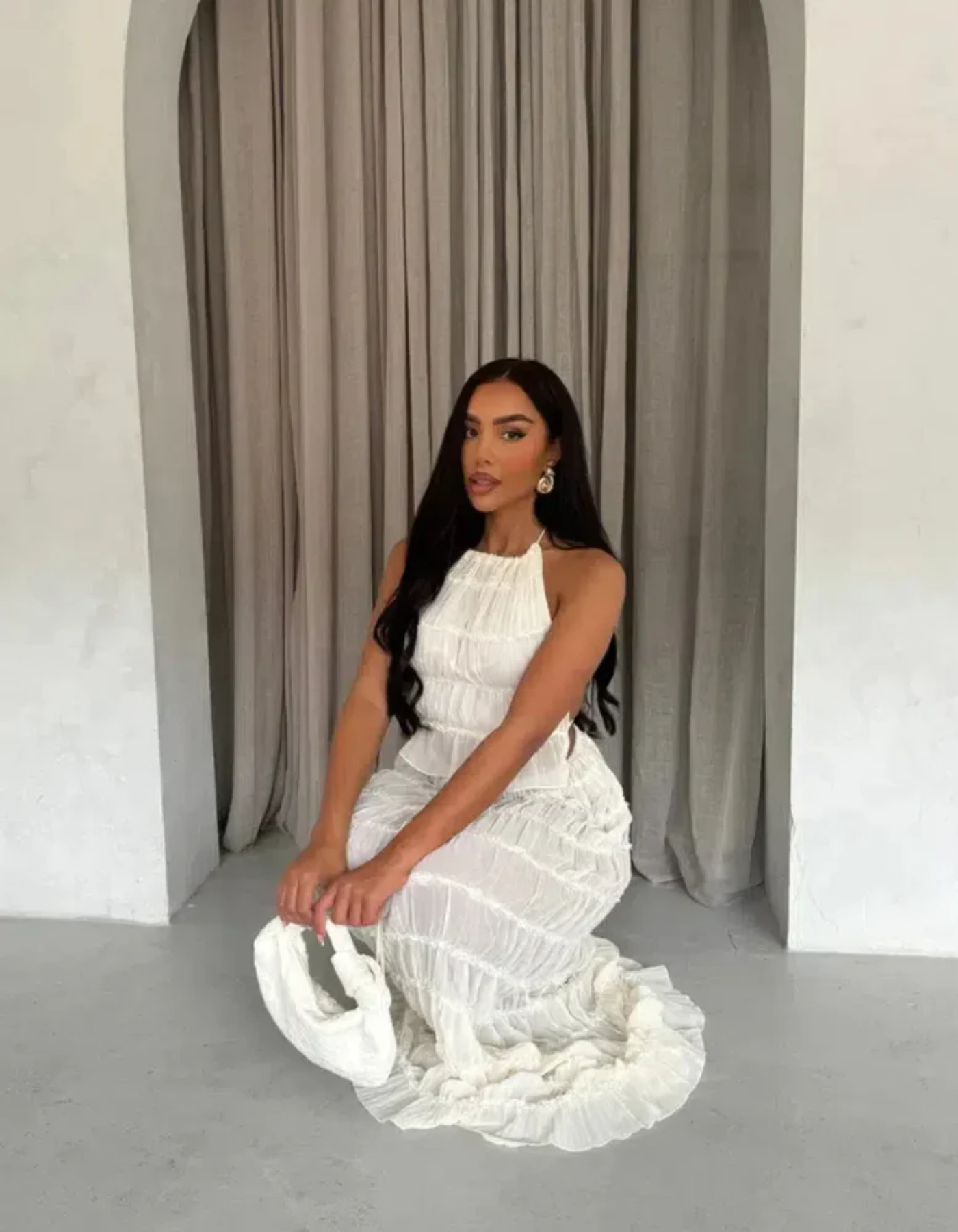 Umberta – Effortless elegance – Ruffled two-piece set-15140857577856-Santi Vento Atelier