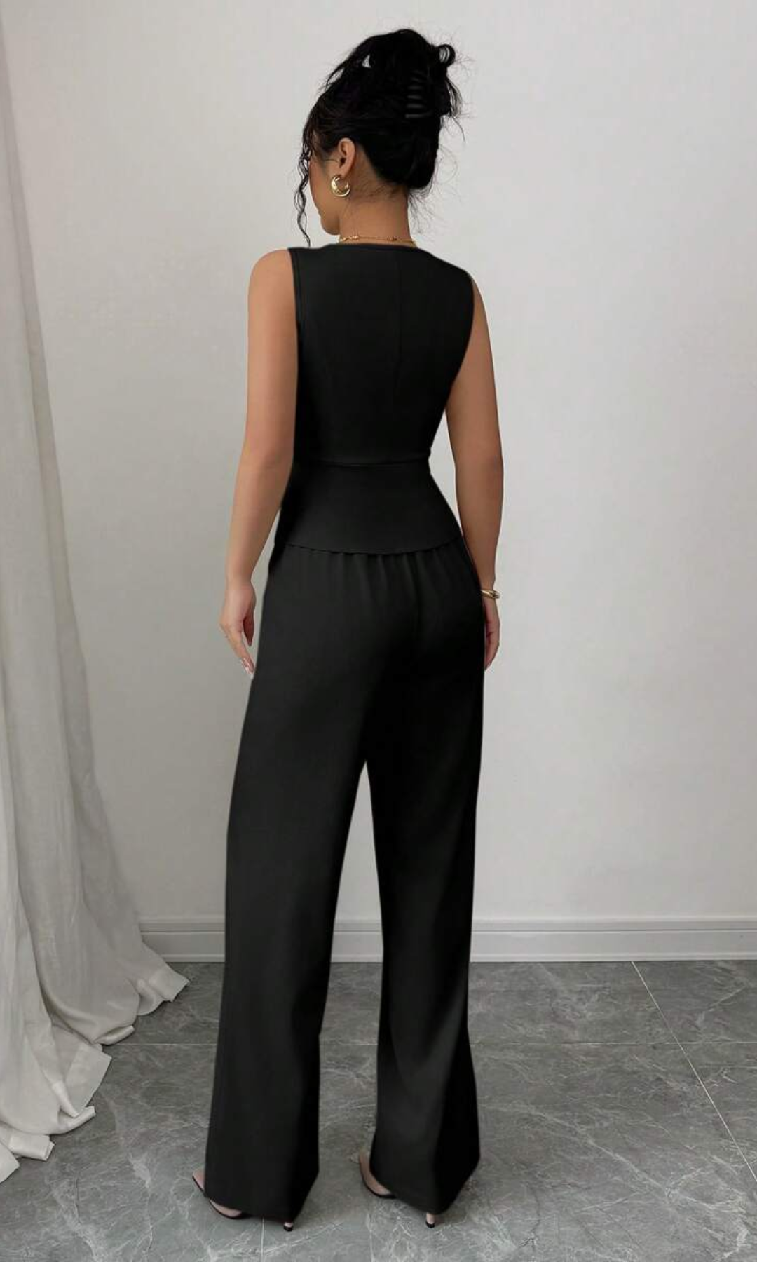 Valciane – Tailored elegance – Sleeveless suit set-15143123911040-Santi Vento Atelier