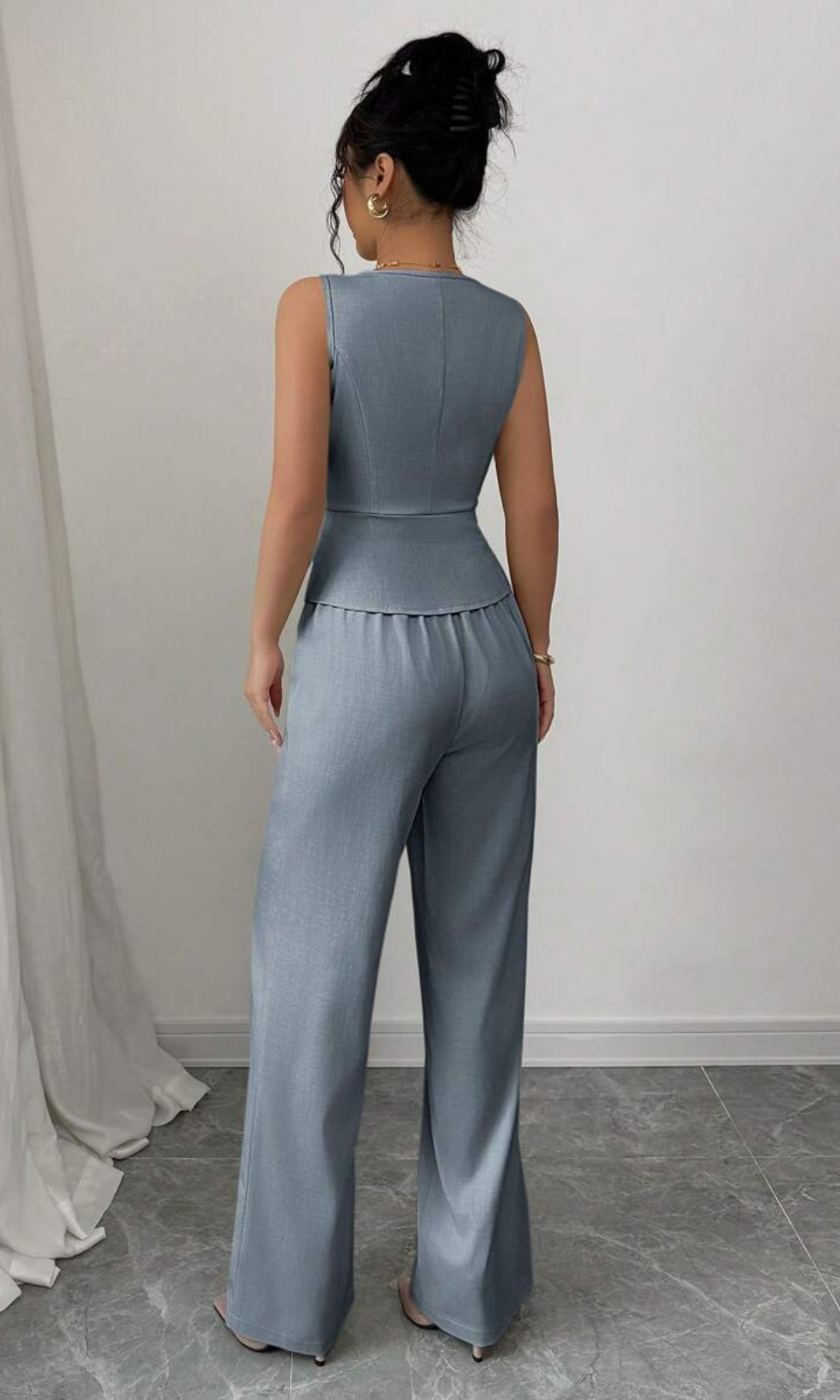 Valciane – Tailored elegance – Sleeveless suit set-15143123911040-Santi Vento Atelier