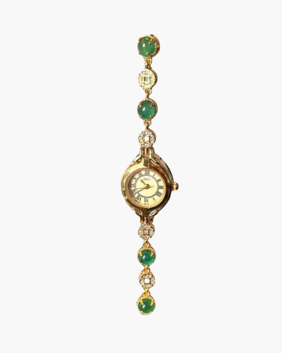 Valeria Émeraude – Vintage-inspired style – Bracelet watch-15137987133824-Santi Vento Atelier