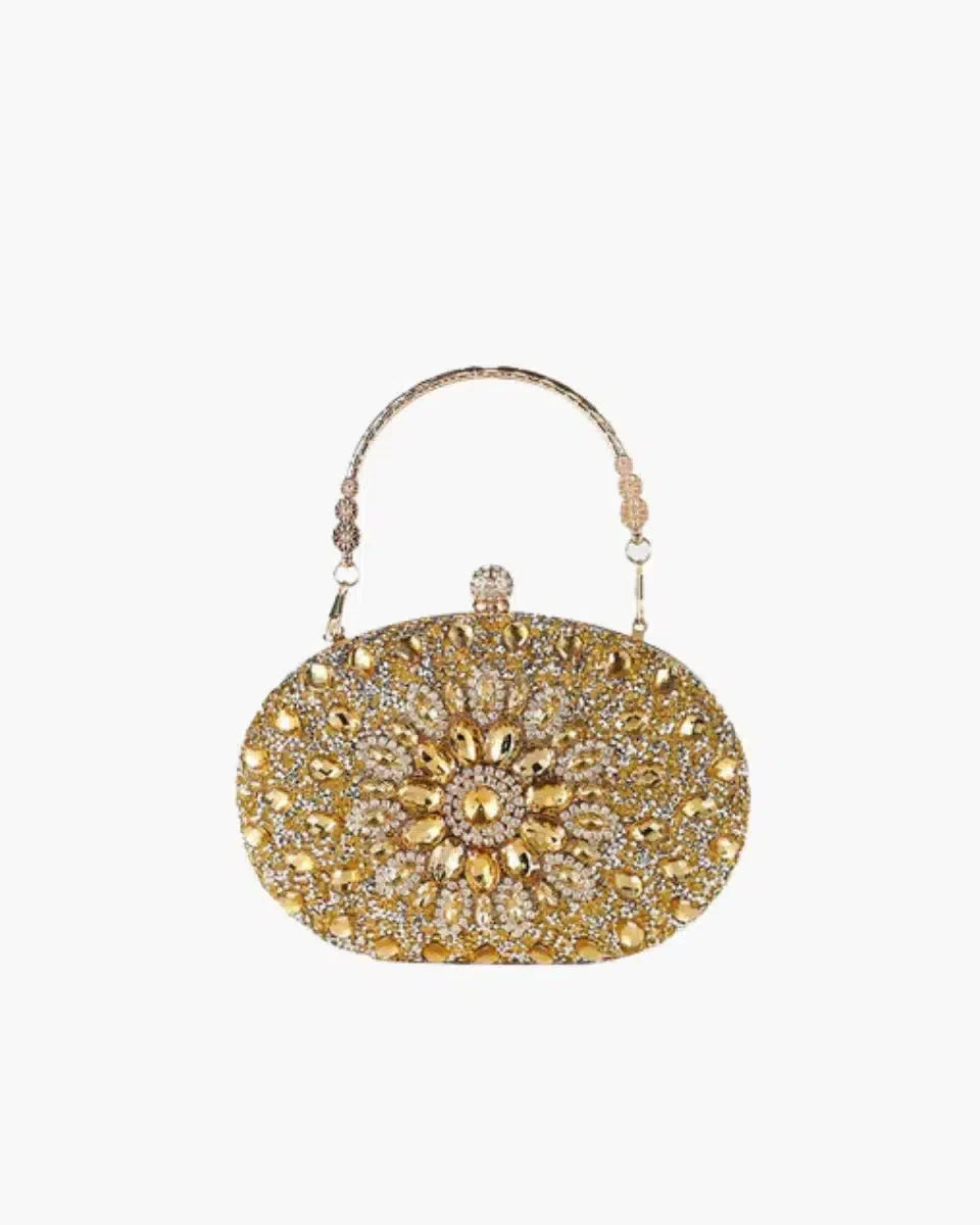 Vega – Floral motif – Gemstone evening clutch-15137974747520-Santi Vento Atelier