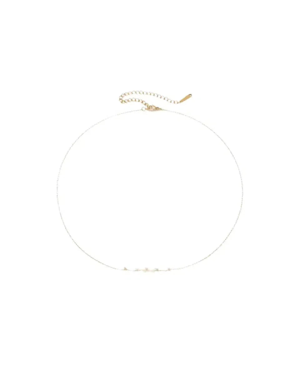 Velinia – Freshwater pearl detail – Necklace-15137989296512-Santi Vento Atelier