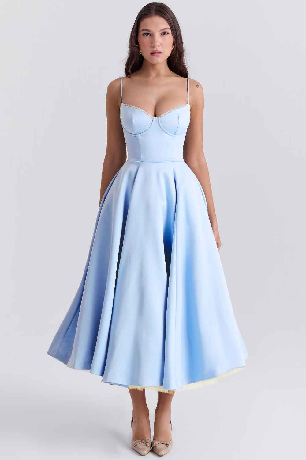 Verdetta – Corset bodice – Midi cocktail dress-15146315153792-Santi Vento Atelier