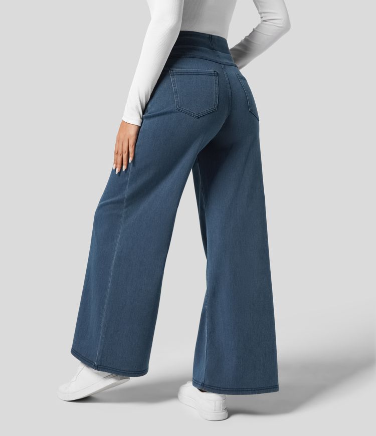 Verenza – High waist comfort – Wide leg jeans-15150411121024-Santi Vento Atelier