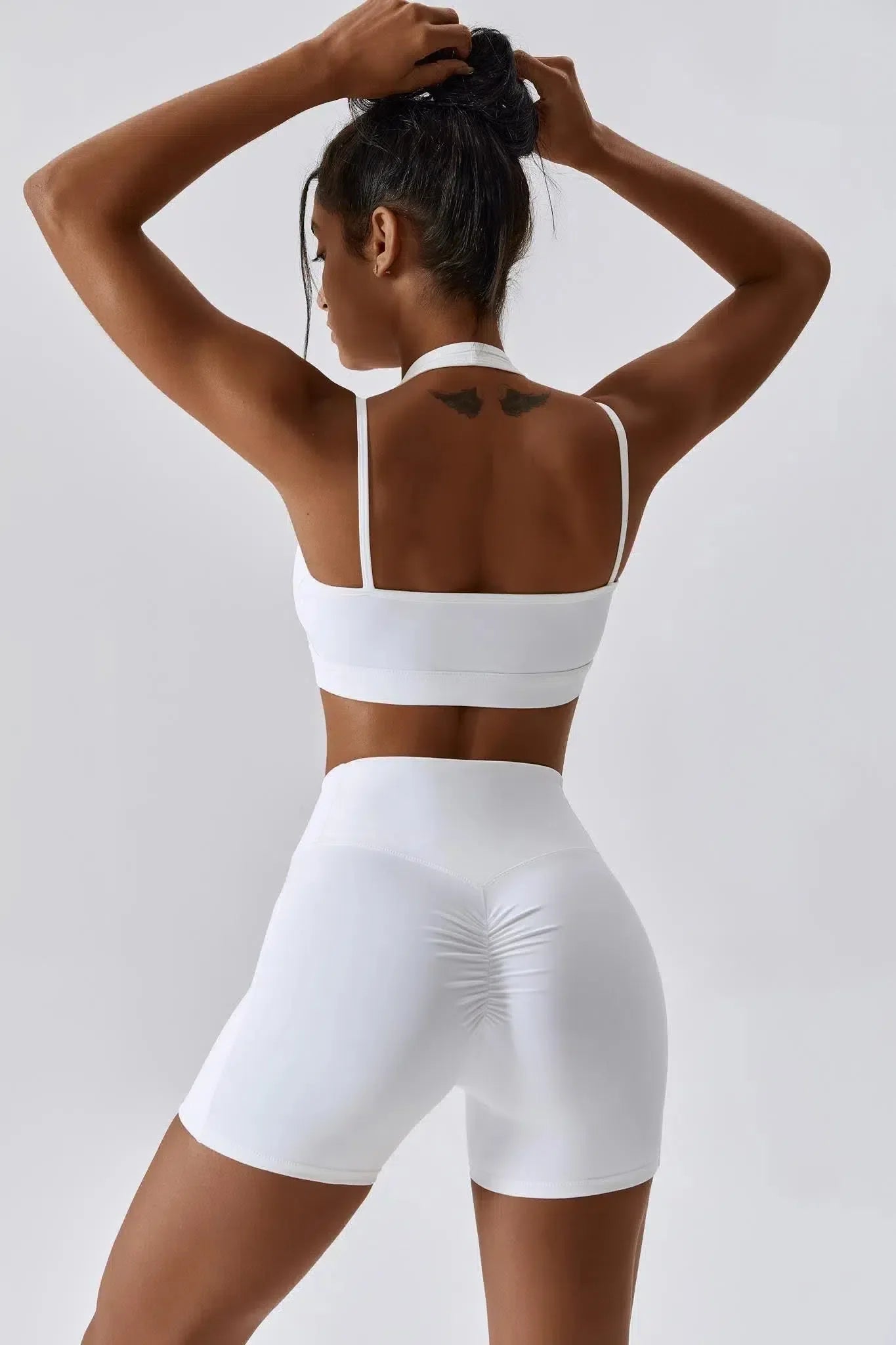 Vesper – Crossover waistband – High-waisted shorts-15138001584512-Santi Vento Atelier